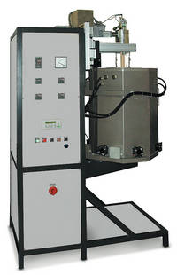 Special furnace for studying the dynamic corrosion of refractories by glass melts